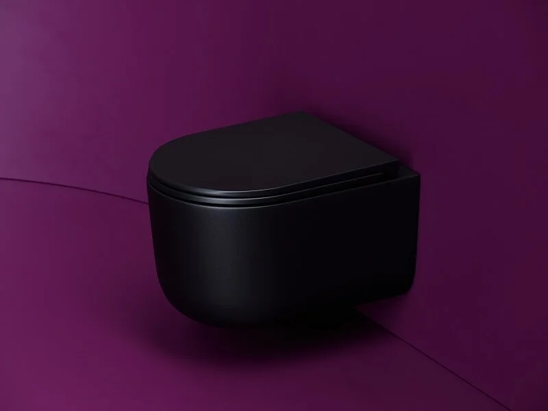 Унитаз подвесной Ceramica Nova Ulma черный, фарфор, керамика - фото 8