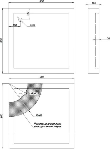 Поддон Aquanet НХ108 00180694 - фото 4