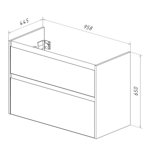 Тумба с раковиной Lemark Combi LM03C100T 100 см 2 ящика, в наличии, нет в наличии - фото 2