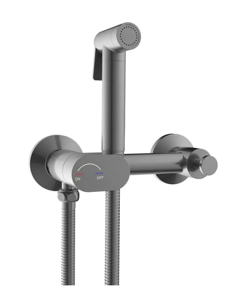 Гигиенический душ со смесителем RGW Shower Panels SP-216Gr серый Brush - фото 1