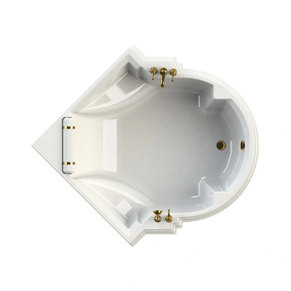 Акриловая ванна Fra Grande Монте-Карло 4-01-0-0-1-402, 149 x 149 см, рама-подставка, подголовник, комплект панелей, молдинг, белая - фото 1