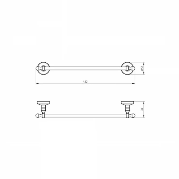 Полотенцедержатель Migliore Mirella медь, классические, ретро, декорированные - фото 2