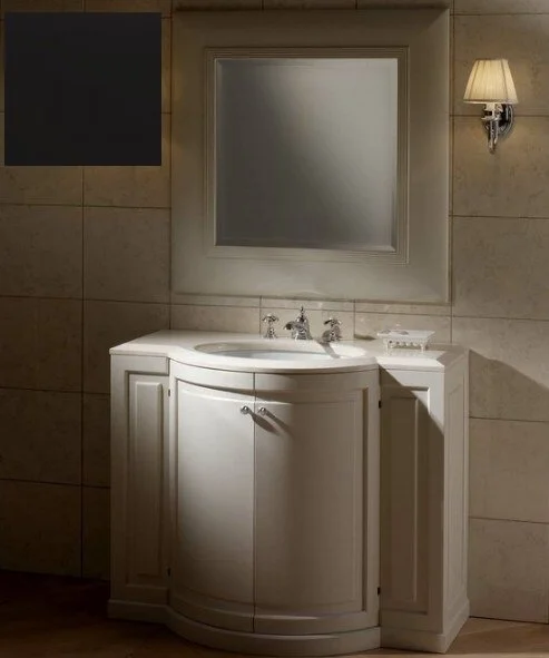 Тумба с мраморной столешницей, цвет полуглянцевый Dark Grey, мрамор Bianco Carrara, Devon&Devon Clarence - фото 1