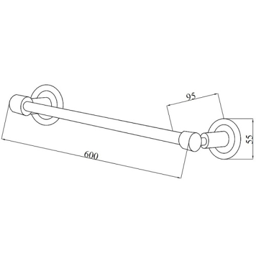 Полотенцедержатель Boheme Murano декор черный - фото 2