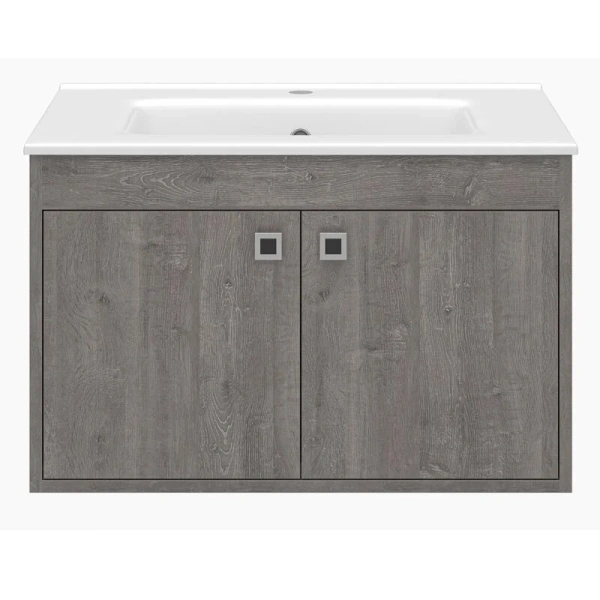 Тумба под раковину подвесная Misty Пайн 70 см дуб уайт-ривер - фото 1