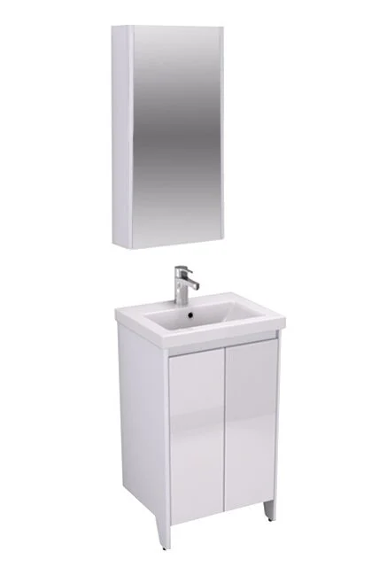 Тумба с раковиной напольная Velvex Klaufs tnKLA.50.2D-61 50 см с распашными дверцами - фото 4