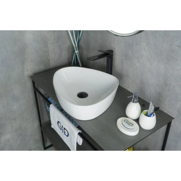 Раковина GID Creativo N9386 50 см белая - фото 3