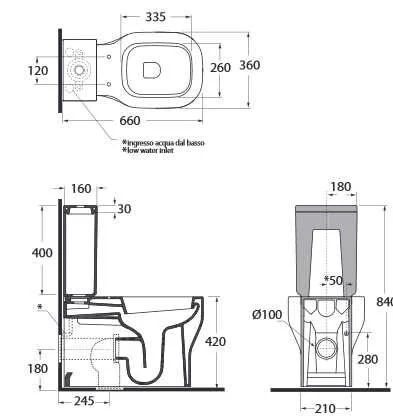 Унитаз Azzurra Glaze GLZ 110, GLZ 400/MBL - фото 2