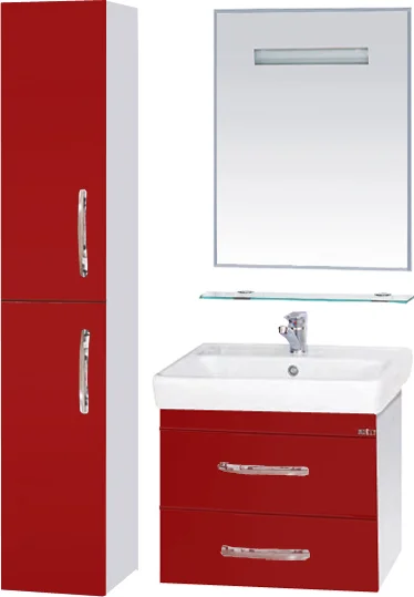 Тумба с раковиной подвесная Misty Эмилия 60 см с ящиками, современная, hi-tech - фото 3