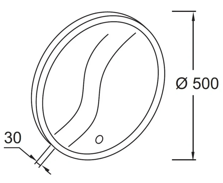 Зеркало с подсветкой Jacob Delafon 50 см круглое, в наличии - фото 2