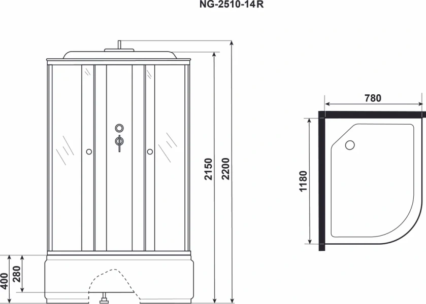 Душевая кабина Niagara Classic 120x80 см правый, другие - фото 9
