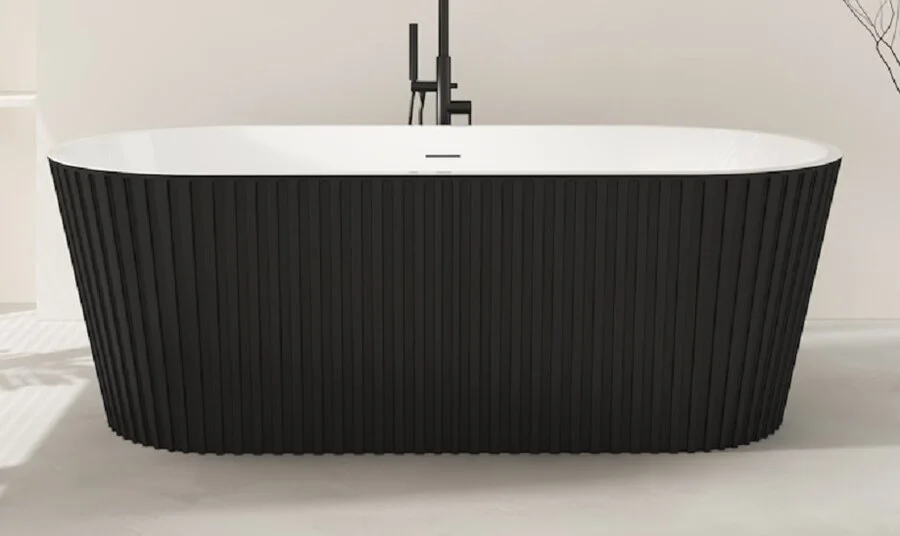 Ванна акриловая Corpa Nera Bonini CN130113, 170 х 80 см, черный матовый, овальные - фото 5