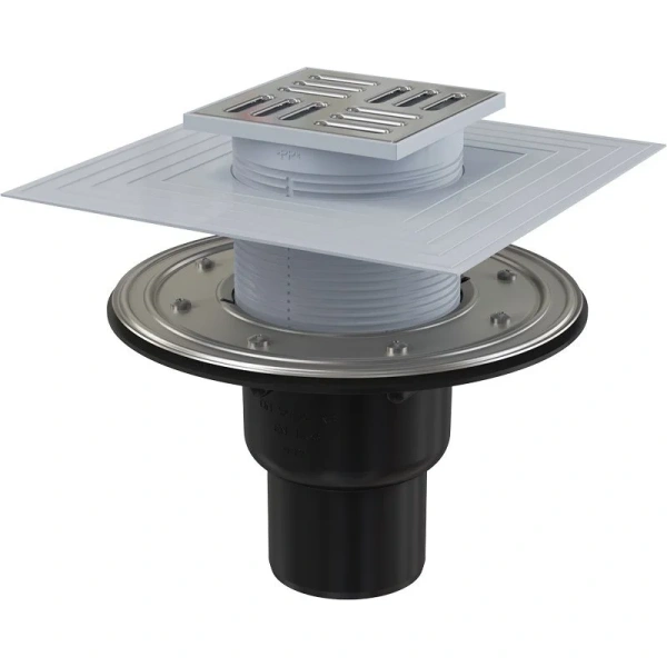 Душевой трап Alcaplast 10 см подводка прямая - фото 1