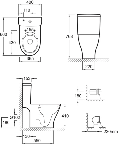 Унитаз напольный, цвет белый, Jacob Delafon ODEON UP 4957CK-00 - фото 3