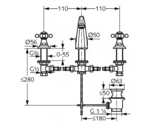 Смеситель для раковины Kludi 1926 51043 латунь - фото 3
