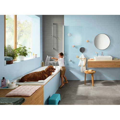 Смеситель для ванны Hansgrohe Ecostat E хром, из латуни, прямоугольная форма - фото 5