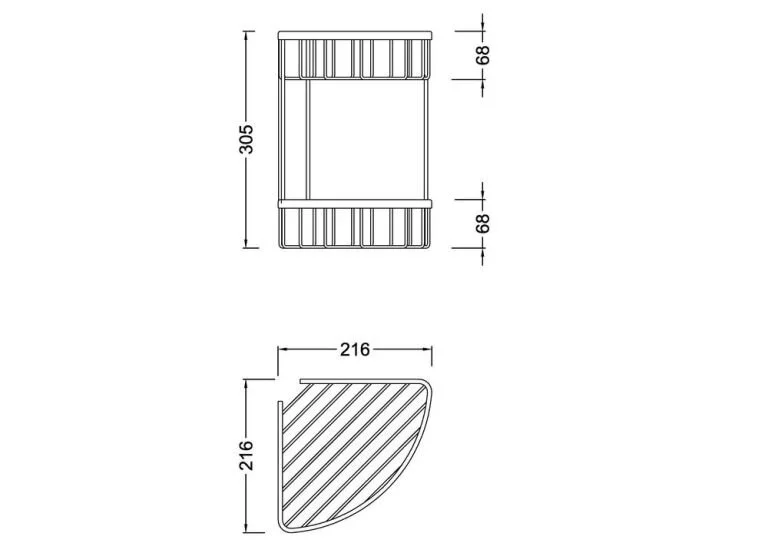 Полка угловая двойная Timo Nelson хром 150082/00 - фото 2