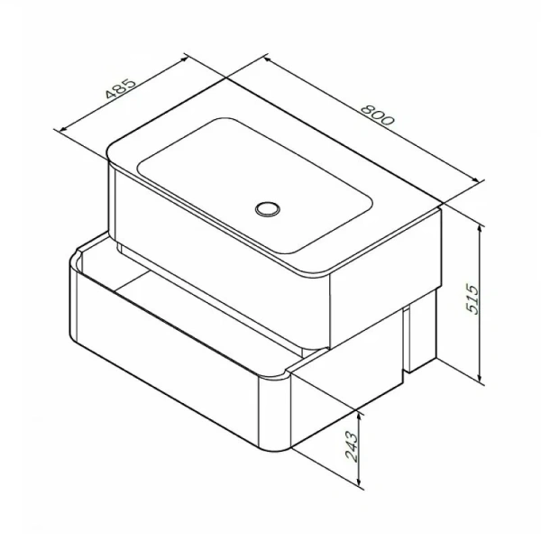 Тумба под раковину подвесная Am.Pm Sensation 80 см орех, в наличии - фото 2