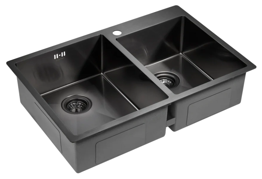 Мойка для кухни Paulmark Helfer 78 см вороненая сталь, из нержавеющей стали, стальные, металлические - фото 3