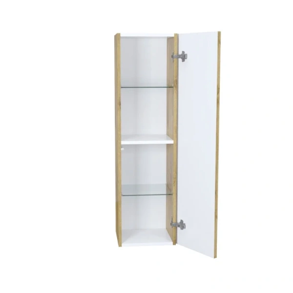 Шкаф-пенал подвесной IDDIS Bild 30 см дуб светлый, пристенные, высокие - фото 6