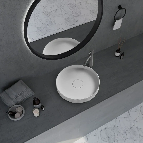 Раковина Abber Stein 40 см белая матовая, белые - фото 4