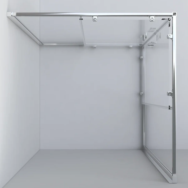 Душевой уголок Vincea Garda 90х80 см профиль хром, стекло прозрачное, недорогие, стеклянные, угловые, без поддона - фото 6