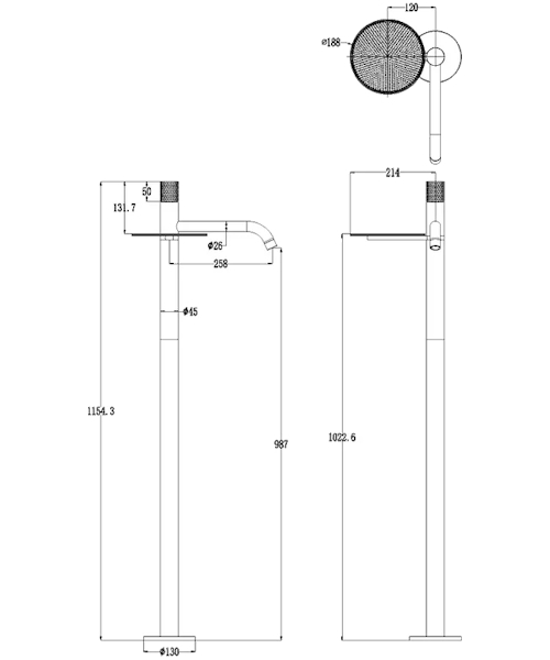 Смеситель для раковины Boheme Stick графит Linea - фото 3