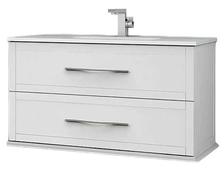 Тумба с раковиной подвесная Cezares Tiffany 5495 100 см с двумя выдвижными ящиками