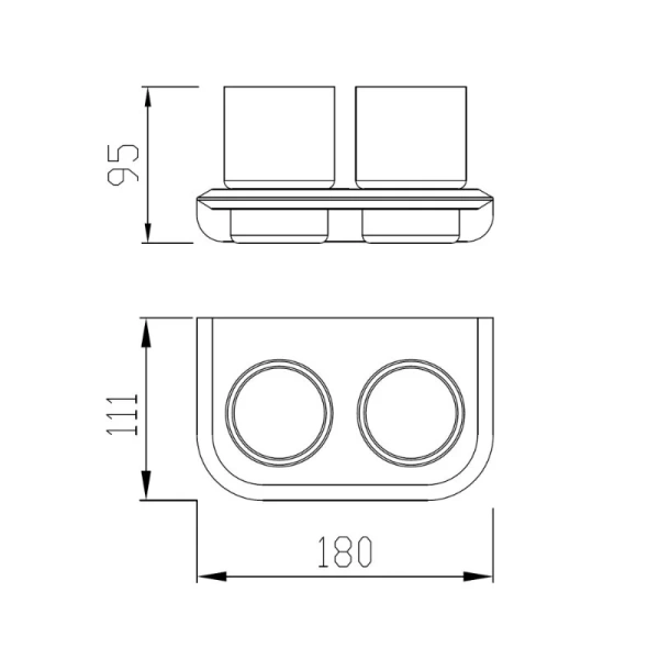 Стакан для ванной Abber Nord черный матовый, современные, hi-tech - фото 2