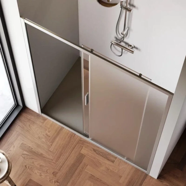 Душевая дверь в нишу AM.PM Gem Solo 150 см профиль хром стекло матовое, матовые - фото 7