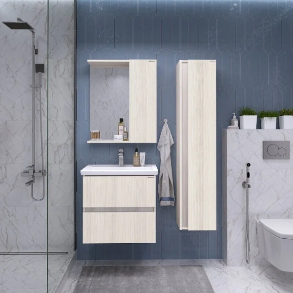 Тумба под раковину подвесная Grossman Юнит 60 см кадена лайт - фото 2