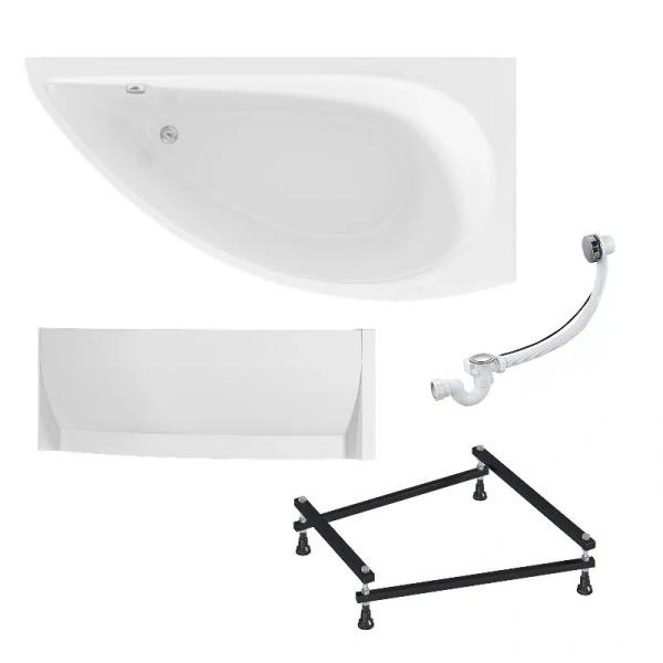 Ванна акриловая 1MarKa Piccolo 01пк1575лкп/01пк1575пкп, 150 x 75 см, левая/правая, цвет белый, в наличии - фото 10