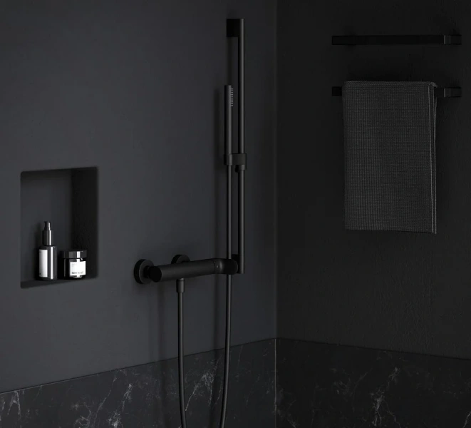 Смеситель для душа Ravak Eleganta черный матовый, современные, hi-tech - фото 3