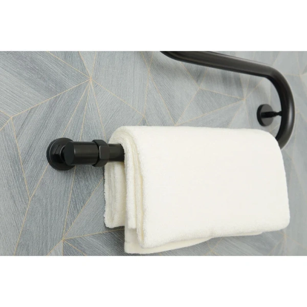 Полотенцесушитель водяной Сунержа М-образный 65х50 см черный матовый, из нержавеющей стали, недорогие, без полки, неповоротные - фото 6