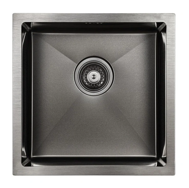 Мойка для кухни Paulmark Gerberg 44 см вороненая сталь - фото 1