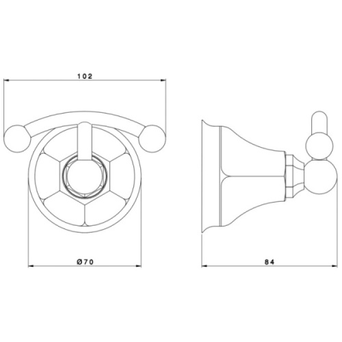 Крючок для ванной двойной Nicolazzi Teide 1481 - фото 4