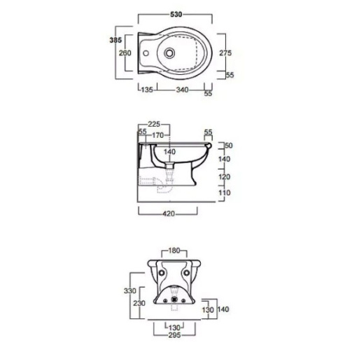 Биде подвесное Simas Lante черное - фото 2