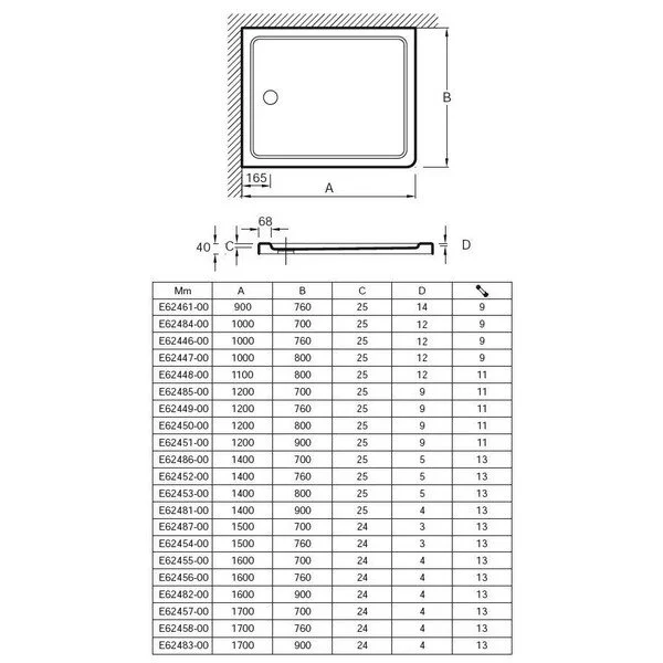 Душевой поддон Jacob Delafon Flight 160х90 см без покрытия белый - фото 2