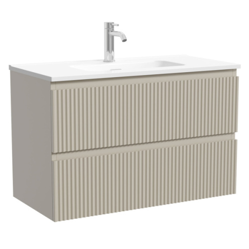 Тумба под раковину подвесная Sancos Snob R 80 см beige soft - фото 11