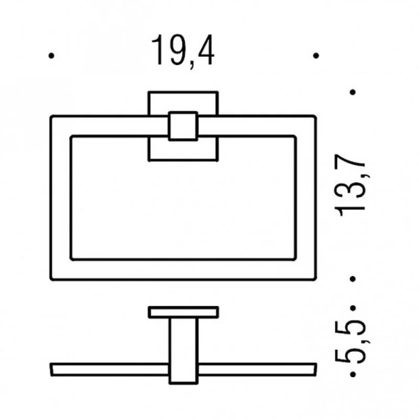 Полотенцедержатель Colombo Basic Q кольцо, современные, hi-tech - фото 2