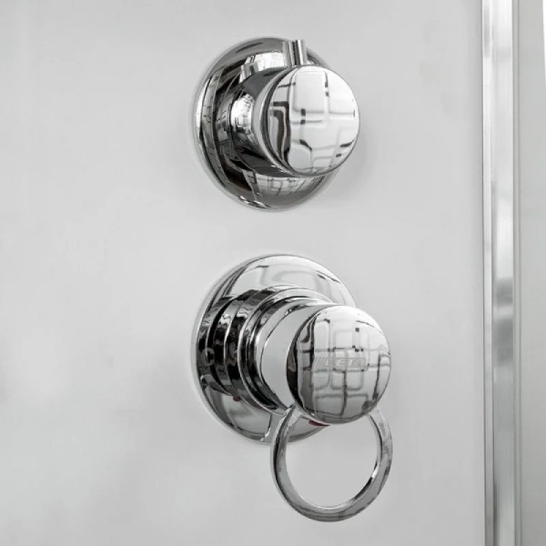 Душевая кабина Deto EM 90x90 см с зеркалом, с раздвижными дверьми - фото 6