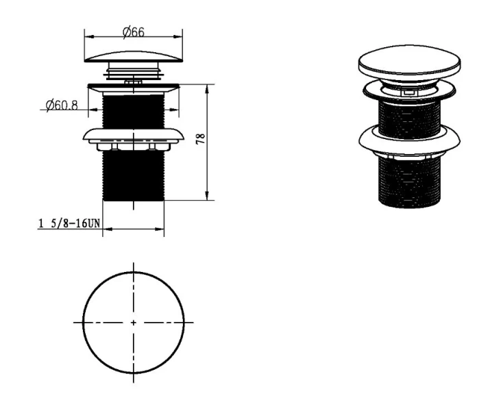 Донный клапан Boheme Brillante хром - фото 2