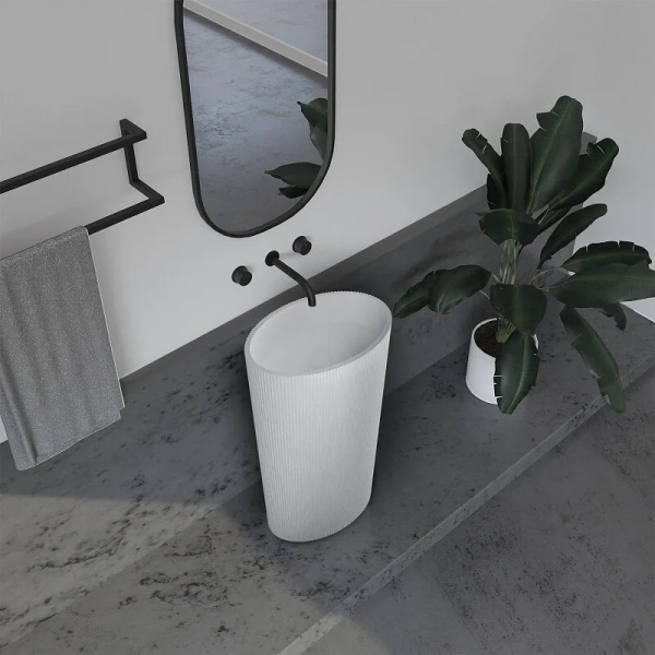 Раковина Abber Stein 50 см белая матовая - фото 4