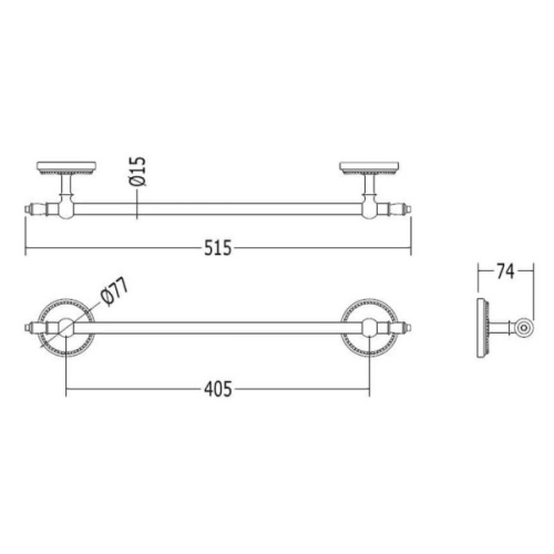 Полотенцедержатель для ванной Devon&Devon Antique Georgian ADY8340 - фото 3