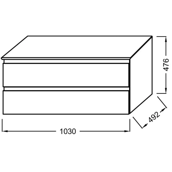 Тумба под раковину подвесная Jacob Delafon Madeleine 100 см с подсветкой, белая блестящая, современная, hi-tech - фото 3