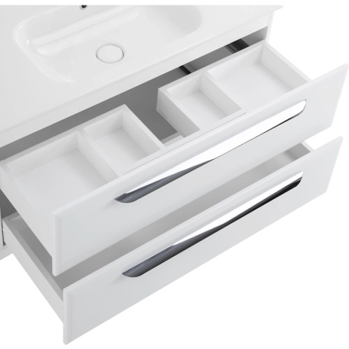Тумба под раковину подвесная Cezares Eco 100 см bianco opaco, белая - фото 7