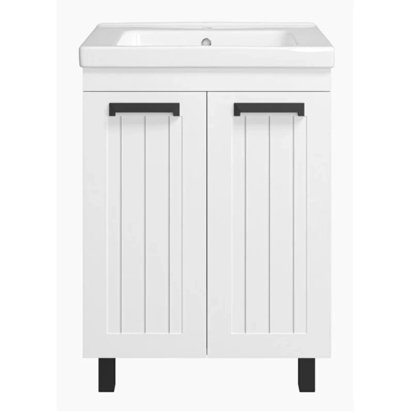 Тумба под раковину напольная Misty Спарта 60 см белая - фото 1