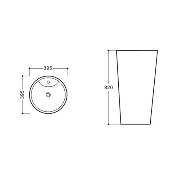 Раковина напольная Vincea 40 см белая - фото 2