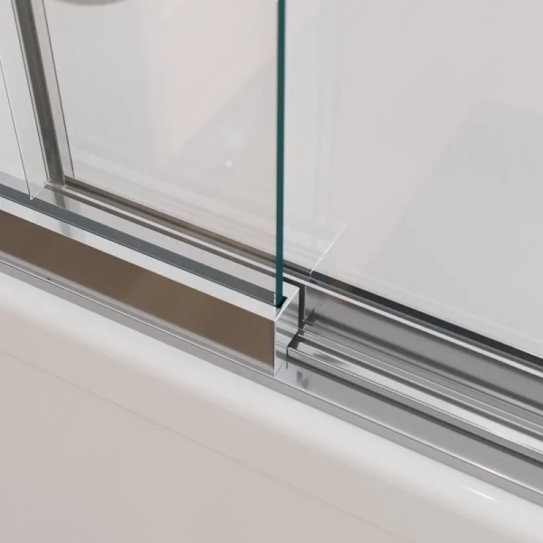 Шторка для ванны Cezares Slider 90х150 см стекло прозрачное профиль хром - фото 4