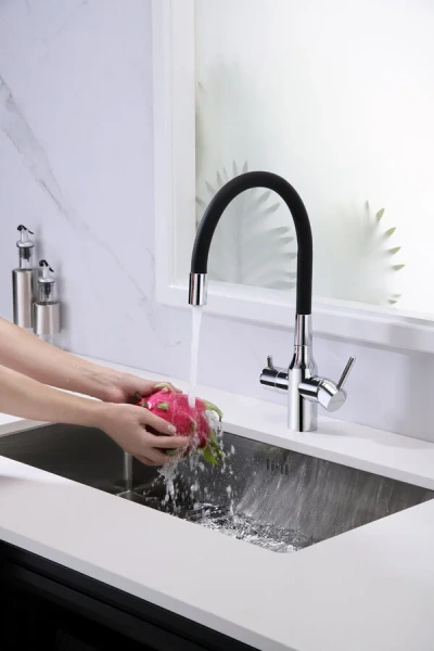 Смеситель для кухни Paulmark Salix Sa213419 с гибким изливом, с 1 монтажным отверстием - фото 9